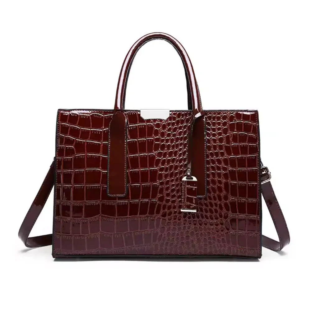 NEW YORK CROC-PRINT CARRYALL