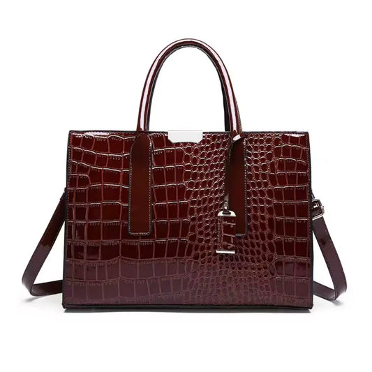 NEW YORK CROC-PRINT CARRYALL